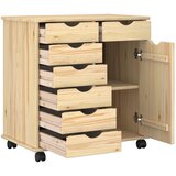  Mobilni ormar Smeđa 63,5 x 39 x 65,5 cm Čvrsto borovo drvo | shoptok.hr