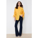 Trendyol Light Orange Adjustable Gathered Detail Woven Cotton Shirt with Sleeves | ePonuda.com