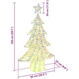  Božićno drvce s 160 LED svjetlima Topla bijela 150 cm PET | shoptok.hr