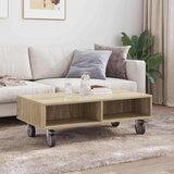  Stolić sa kotačima Sonoma hrast 90 x 50 x 30 cm | shoptok.hr