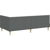 vidaXL Kutni okvir kreveta Ostalo s uzglavljem Tamno siva 100 x 200 cm | shoptok.hr