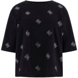 Guess Majice s kratkimi rokavi SILVY 4G SS CN T-SHIRT V6GI18 K2985 Črna Cene