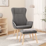 The Living Store Stol za sproščanje s stolčkom za noge svetlo sivo blago - Stol Za Sproščanje S Stolčkom Za Noge, (21485312) | Shoptok.si
