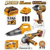 Ingco cosli240789e aku set (ud odv 850nm+brus+usisivač) super ( COSLI240789E ) u