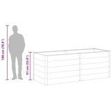  Vrtna posuda za sadnju 250 x 100 x 91 cm WPC siva | shoptok.hr