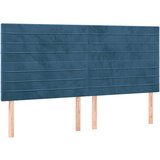  Box spring postelja z vzmetnico temno modra 200x200 cm žamet | Shoptok.si