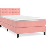 Box spring krevet s madracem ružičasti 90x190 cm baršunasti | shoptok.hr