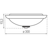  plafonsko svetlo sa senzorom pokreta mana, 2xE27/40W/230V, prečnik 30 cm, belo | Eponuda.com