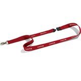 Durable Tekstilni trak VISITOR, s karabinom, DE 20 kosov, rdeče barve | Shoptok.si