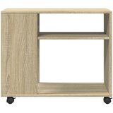  Bočni stolić s kotačima boja hrasta sonome 70x35x60 cm drveni | shoptok.hr