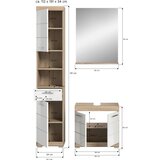 MID.YOU Kopalnica Lambada, Barva Hrasta, Bela, 3-Delna | Shoptok.si