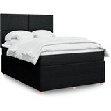 vidaXL Box spring posteljni z vzmetnico črn 140x190 cm blago | Shoptok.si