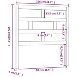  Uzglavlje za krevet boja meda 106 x 4 x 100 cm masivna borovina | shoptok.hr