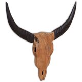  Zidna skulptura lubanje bika od tikovine 69 x 6 x 60 cm | shoptok.hr
