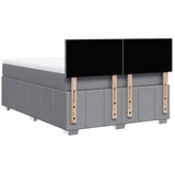  Krevet s oprugama i madracem svjetlosivi 140x190 cm od tkanine | shoptok.hr