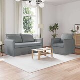 SOFA 140cm 2 pcs Svijetlo siva Metal | shoptok.hr