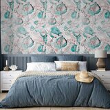  Foto tapeta - Autumn souvenirs - floral pattern with turquoise leaves 350x256 | shoptok.hr