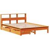  Krevet s regalom za knjige bez madraca 150x200 cm od borovine | shoptok.hr