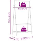  Stalak za odjeću s policama 96x45,5x150,5 cm od bambusa | shoptok.hr