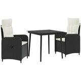  Set stolića za sofu s jastukom 3 pcs Crna i krem-bijela | shoptok.hr