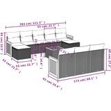 vidaXL 11-dijelni set vrtnih sofa od poliratana s jastucima bež | shoptok.hr