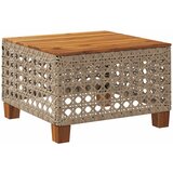  Vrtni stol bež 55 x 55 x 36 cm od poliratana i bagremovog drva | shoptok.hr