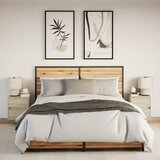  Zidni noćni ormarići s LED svjetlima 2 kom boja hrasta sonome | shoptok.hr