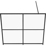 Pregrada za tuš s prozornim ESG steklom 90x195 cm črna, (20683791) | Shoptok.si