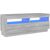 Maison Chic TV omarica - TV stojalo - Televizijska omarica z LED lučkami siva sonoma 100x35x40 cm, (21700462) Cene