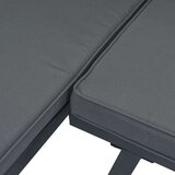 vidaXL Vrtne klopi z blazinami 2 kosa črno prašno lakirano jeklo | Shoptok.si