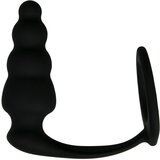 EasyToys - Men Only Rebrast analni čep z obročkom za penis, črn Cene