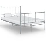 vidaXL Okvir za krevet sivi metalni 120 x 200 cm Cijene