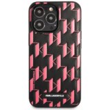 Karl Lagerfeld KLHCP13XMNMP1P za iphone 13 pro max črno pink zaščita - monogram plaque | Shoptok.si