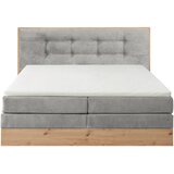 Livetastic postelja boxspring 180 cm x 200 cm , les, tekstil, leseni material svetlo siva | Shoptok.si