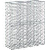  Gabionska dvignjena postelja 2 pcs srebrna 130 x 50 x 150 cm, (5000218483) Cene