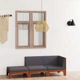 The Living Store Vrtna sedežna garnitura 3-delna z blazinami trden akacijev les - Vrtna Počivalna Garnitura, (21467992) | Shoptok.si