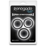 New Sensations Novelties 2024 Komplet Erekcijskih ObroČkov Renegade Slim Black Cene
