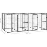 vidaXL vanjski kavez za pse čelični 9,68 m² | shoptok.hr