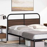  Zamjensko uzglavlje smeđa boja hrasta 140 cm čelik i konstruirano drvo | shoptok.hr