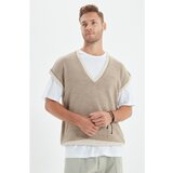 Trendyol Mink Men Regular V Neck Sweater Sweater Cene