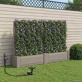  Velika saksija s rešetkom 2 pcs Siva 200 x 43 x 133,5 cm PP | shoptok.hr