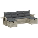  6-dijelni set vrtnih sofa od poliratana s jastucima svjetlosivi | shoptok.hr