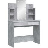 vidaXL Toaletni stolić s LED svjetlima siva boja betona 96x40x142 cm | shoptok.hr
