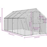  Kavez za ptice srebrni 1,79x4x1,85 m aluminijski | Eponuda.com