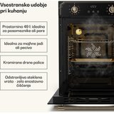 Klarstein Steklokeramična kuhalna plošča Victoria + ozka pečica Victoria | Brezčasna | 45 cm Cene