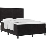  Postelja z vzmetnico Črna 160x200 cm Žamet, (22051906) | Shoptok.si