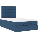 vidaXL Otomanski okvir kreveta s madraca plavi 120x190 cm od tkanine | shoptok.hr