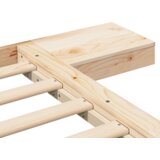 vidaXL Posteljni okvir s nočnimi omaricami 180x200cm Trden les | Shoptok.si
