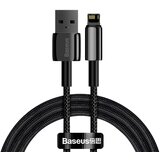 Baseus Pleten kabel za iPhone USB - Lightning 1m - v celoti črn, (21090733) | Shoptok.si