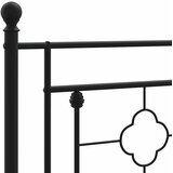  Metalno zamjensko uzglavlje crno 200 cm | shoptok.hr